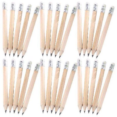 50 Pcs Short Pencil Pencils Small Log Drawing Sketching