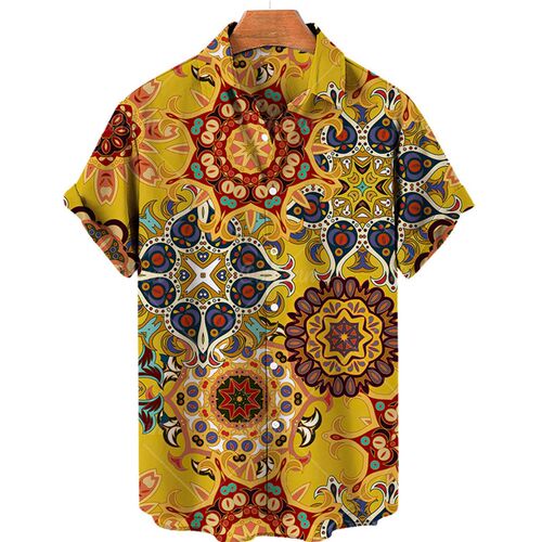 New Fashion Summer Casual Hawaiian Flower Shirts for Mens V