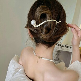 2023 Fashion Metal Pearl Hair Clips Hairpins Frog Buckle tai