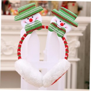 Christmas red large antler head buckle hair clip gift earmuf