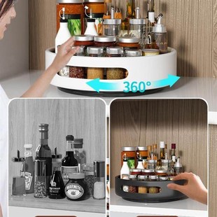 Revolving seasoning box shelf receive box kitchen corner