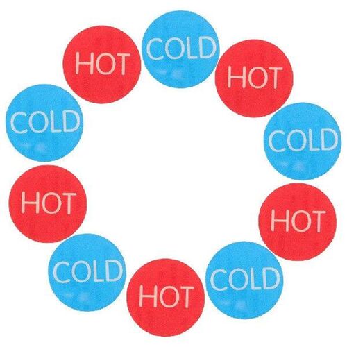 20 Pcs Hot and Cold Water Signs Labels for Faucet Faucets