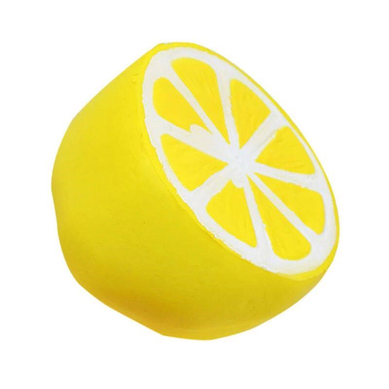 Jumbo Simulation Fruit Half Lemon Squishy Slow Rising Scente - 实物图