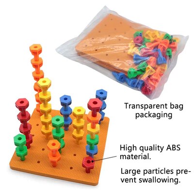 Children Stacking Blocks Montessori Toys Early Education Lar