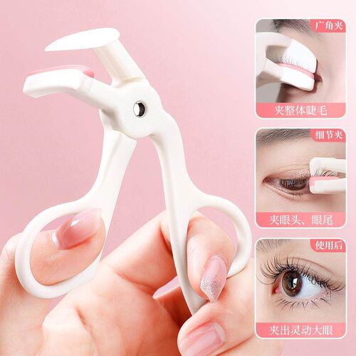 A curling eyelash curler water drop grip handle styling wide