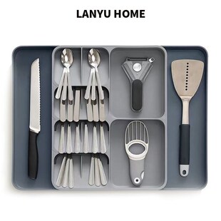 Kitchen Cutlery Drawer Organizer Drying Cutlery Tray Spoon D