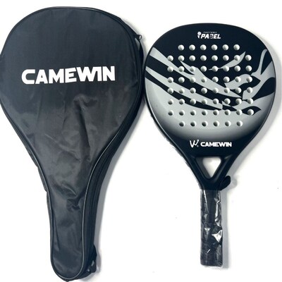 Professional Padel Tennis Racket, Soft Face Carbon Fiber, EV
