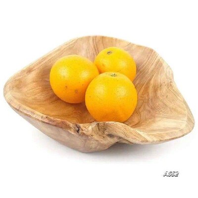 5X Wooden Fruit Salad Serving Bowl Hand-Carved Root Bowls