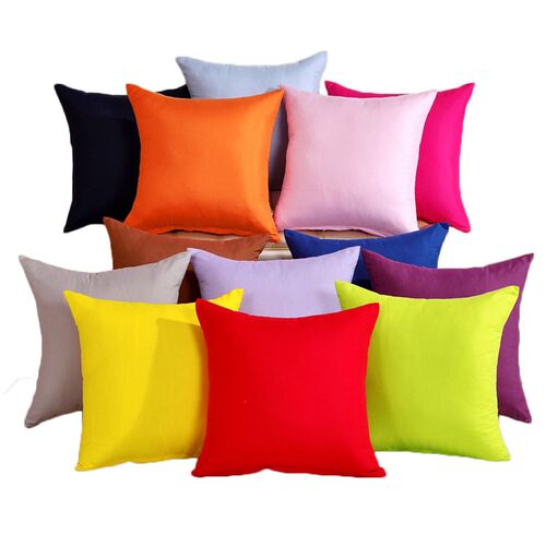 YWZN Candy Color Pillow Case Solid Color Throw Pillow Case C