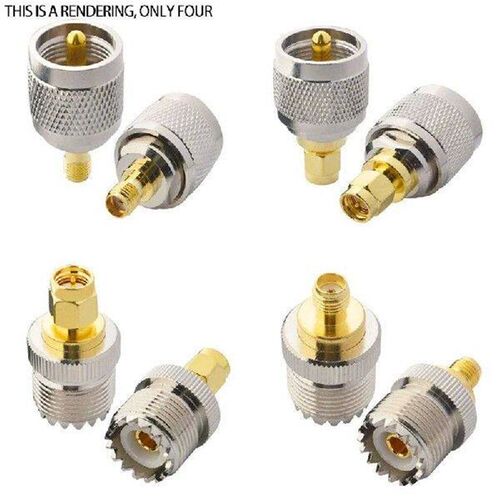 4 PCS / SET UHF SL16 PL259 SO239 to SMA Male Plug Female