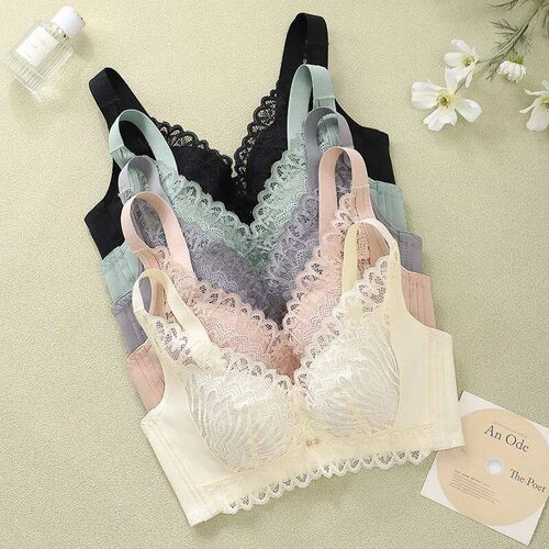 Large Size Breathable Bra Thin Style Gathered Anti-Sagging U
