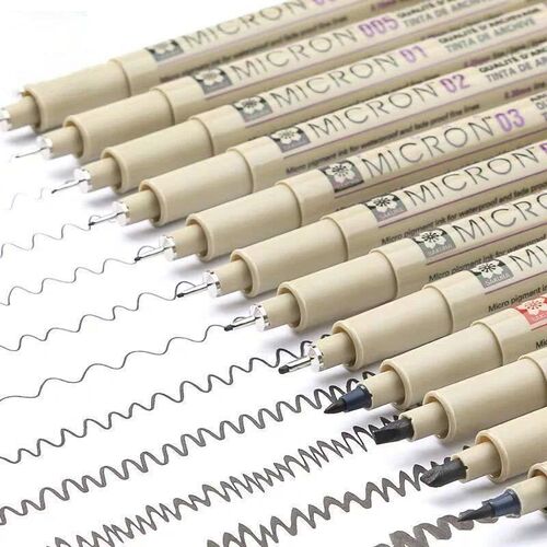 1p Waterproof Sakura Pigma Miron Pen Neelde Soft Brush Drawi