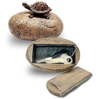Fake Rock  Key Box For Outside - Safe Resin Spare Key Hider