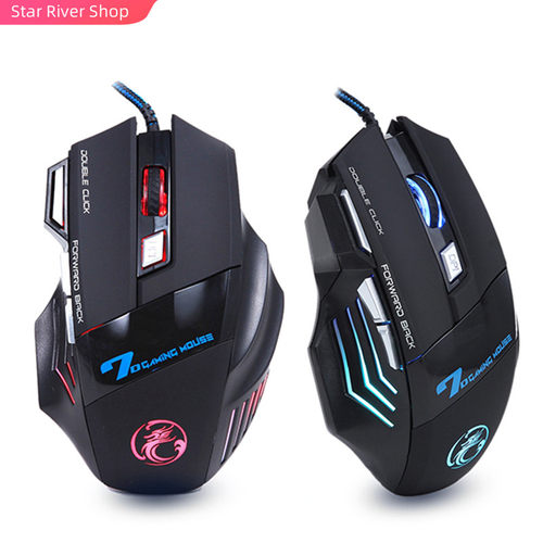 Ergonomic Wired Gaming Mouse LED 5500 DPI USB Computer Mouse