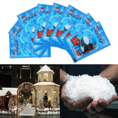 1/5/10 Bag Fake Magic Instant Snow Artificial Christmas Deco