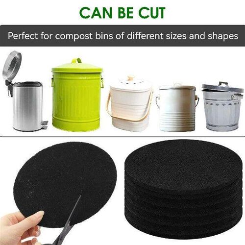 6PCS Trash Can Charcoal Filter Easy to Replace Activated