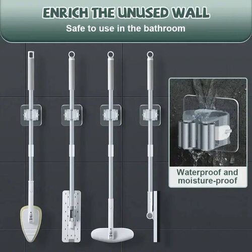 Wall Broom Hook Kitchen Accessories Self-adhesive Mop Holder