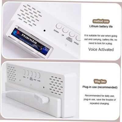 Smart LED Clock Bedside Digital Alarm Clocks Desktop Table E