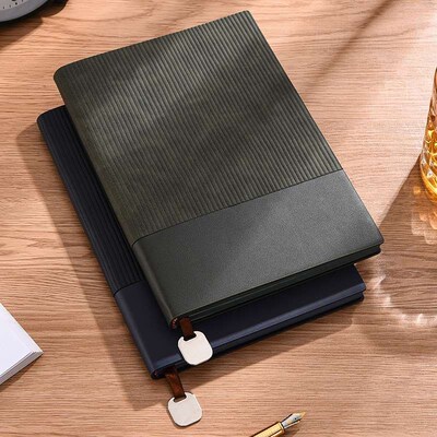 Stitching Two-color Notepad High-grade PU Soft Leather Busin
