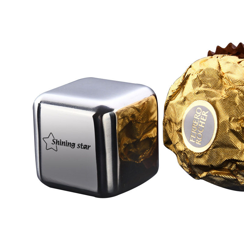 Stainless Steel Ice Cubes Chilling Stones Whiskey Wine 冰块图片