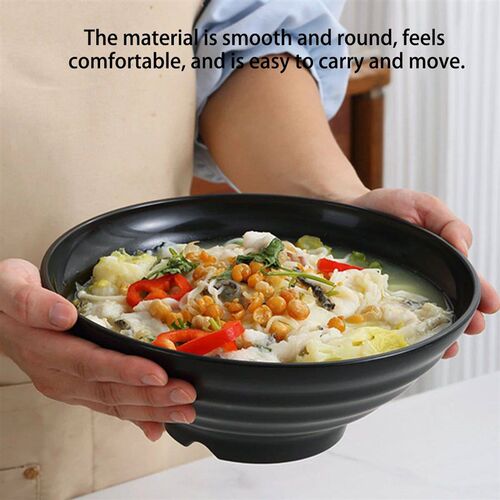Thickened Plastic Ramen Bowl, Anti-Fall Salad Bowl, Solid Co