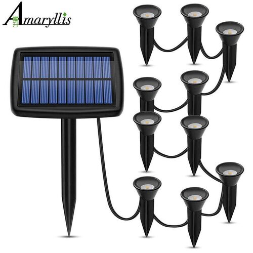 Solar In-Ground Lights 10in1 Solar Garden Light Outdoor Wate