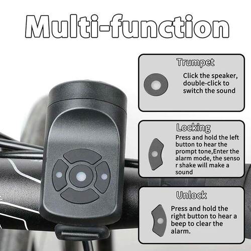 120DB Bicycle Motorcycle Electric Bell Horn 4 Modes Road Mou