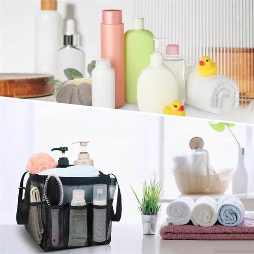 Mesh Shower Caddy Portable Travel Hangable Drawstring Bag Me