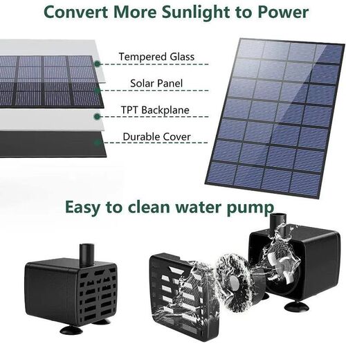 Three Layer Flowing Solar Fountain with 3.5W Solar Water Pum