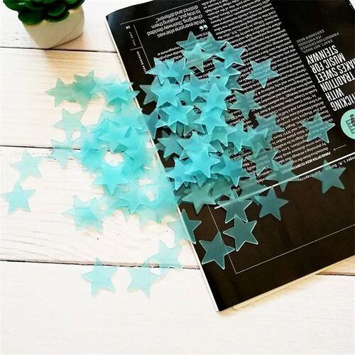 100pcs/bag 3cm Glow in the Dark Toys Luminous Star ers Bedro