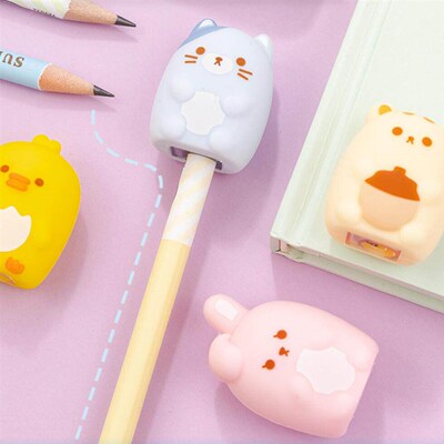 Kawaii Novely Cartoon Animals Soft Rubber Pencil Sharpener C