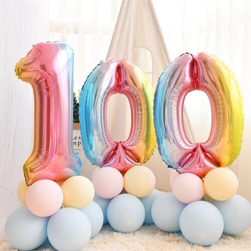Birthday party age number English alphabet balloon decor气球