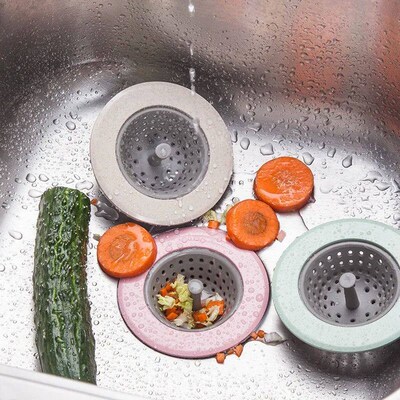 1PC Silicone Sink Filter Strainer Waste Plug Collector Bathr