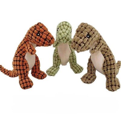 1PC Cats and Dogs Pet Plush Dinosaur Toys Interactive Dog
