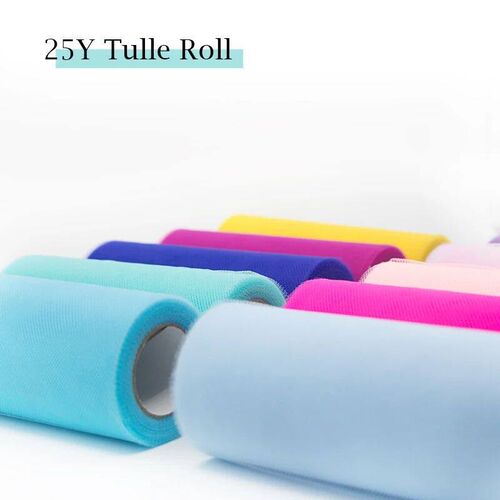 Tulle Roll Spool 25 Yards 15cm White Organza Roll Red Blue T