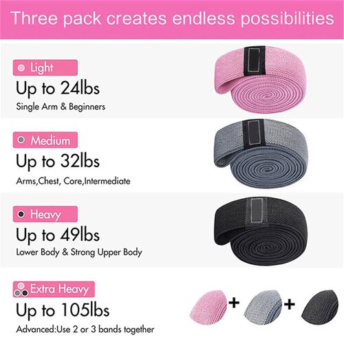 200cm Long Fabric Exercise Resistance Bands Elastic for Cros