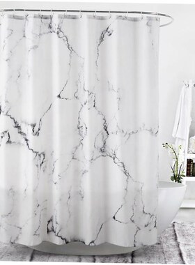2024 B10Creative marble Waterproof polyester shower curtain