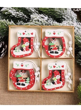 Wooden Christmas Pendant Merry Christmas Decor for Home  Nav