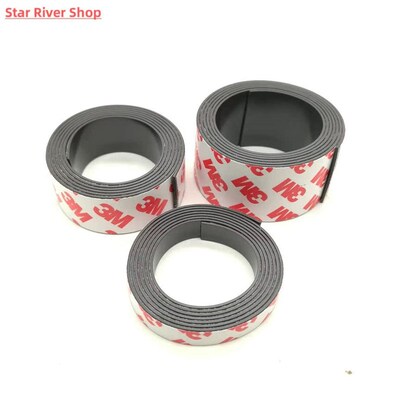 1Meter/LOT Rubber Magnet 10*1 15*1 20*1 30*1 mm Self Adhesiv