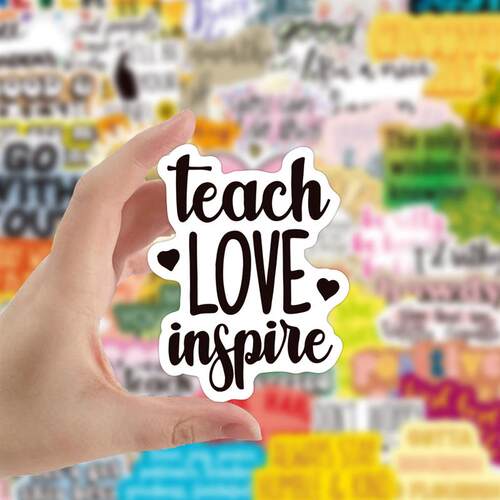 50/100PCS Colorful Motivational Phrases Stickers DIY Travel