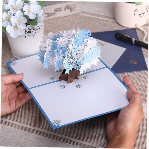 Merry Christmas Card 3D Xmas Pop Up Greeting Cards Gift for