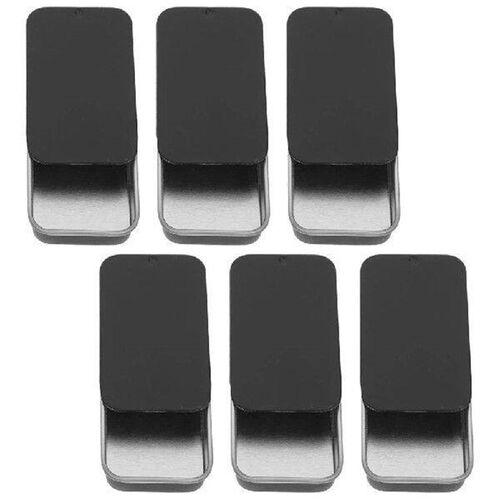 6 Pcs Pill Box Small Tin Boxes Metal Storage Container Push