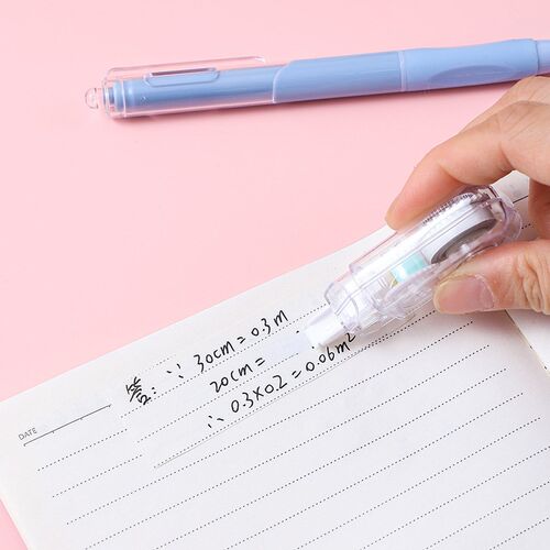 Student Stationery Set Morandi Click Pens Fluorescent Marker