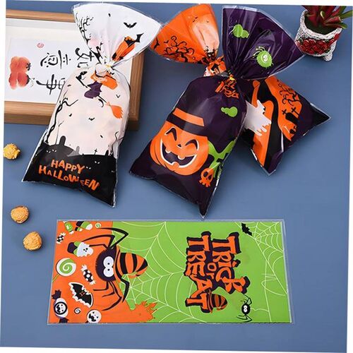 50Pcs New Halloween Candy Bag Pumpkin Halloween Gift Bags Pl