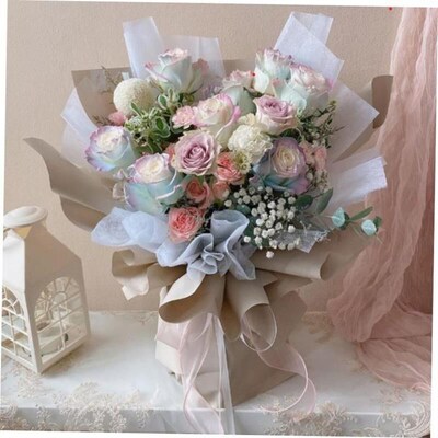 Ouya paper two-color Bouquet wrapping paper flower gift wrap