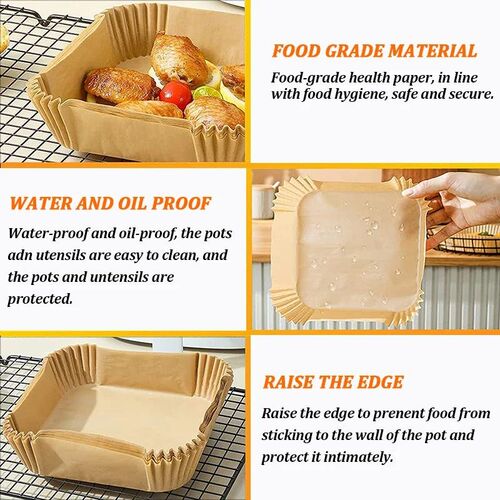 50/100Pcs Air Fryer Disposable Paper Air Fryer Accessories S