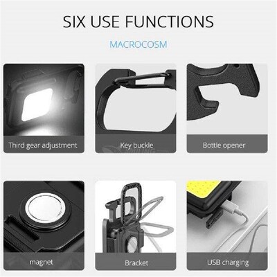 Mini Flashlight with magnet Portable COB Camping Lights 4