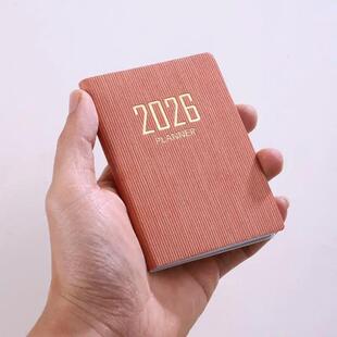 A7 Specification 2026 English Planner Book, Mini Portable Po