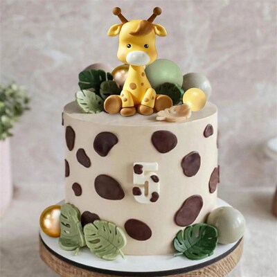 Giraffe Cake Topper Balls Cake Decorations Clay Animal CakeD
