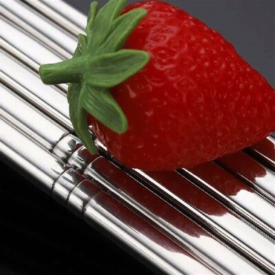 1Pair Chopsticks 304/201 Stainless Steel Non-Slip Chopstick